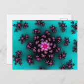 Aquamarine Blütensprinklen Postkarte (Vorne/Hinten)