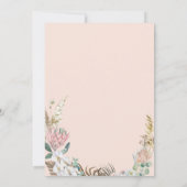 aquamarine böhmische Blüte Dankeschön Karte (Rückseite)