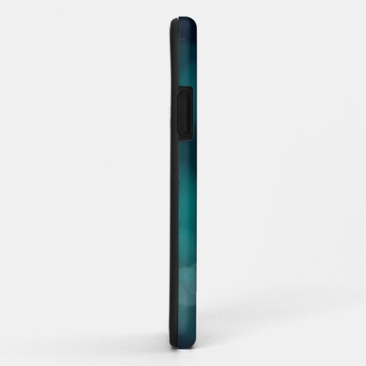 Aquamarine Bokeh-Blätter Case-Mate iPhone Hülle (Hinten/Rechts)