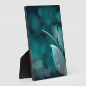 Aquamarine Bokeh-Blätter Fotoplatte (Seite)