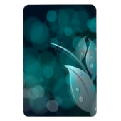 Aquamarine Bokeh-Blätter Magnet (Vertikal)