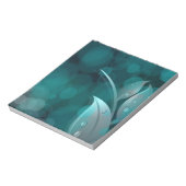 Aquamarine Bokeh-Blätter Notizblock (Rotiert)
