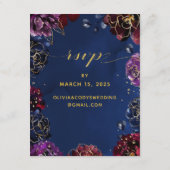 Aquamarine Bordeaux Navy Jewel Tone Details & UAWG Begleitkarte (Rückseite)