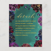 Aquamarine Bordeaux Sapphire Jewel Tone Details & Begleitkarte (Vorderseite)