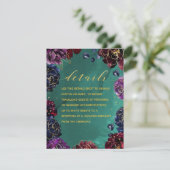 Aquamarine Bordeaux Sapphire Jewel Tone Details &  Begleitkarte (Stehend Vorderseite)