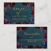 Aquamarine Bordeaux Sapphire Jewel Tone UAWG Onlin Visitenkarte (Vorne/Hinten)