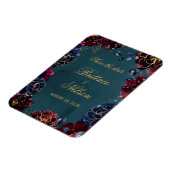 Aquamarine Bordeaux Sapphire Jewel Tones Save the Magnet (Linke Seite)