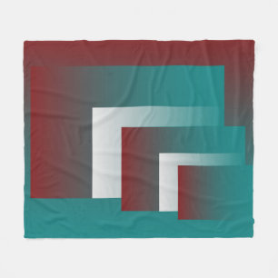 Aquamarine bordeauxfarbene Fenster Fleecedecke