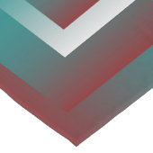 Aquamarine bordeauxfarbene Fenster Großer Tischläufer (Ecke)