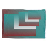 Aquamarine bordeauxfarbene Fenster Kissenbezug (Rückseite-Links)