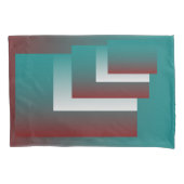 Aquamarine bordeauxfarbene Fenster Kissenbezug (Vorderseite-Links)