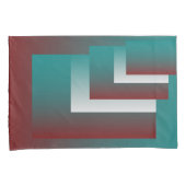 Aquamarine bordeauxfarbene Fenster Kissenbezug (Vorderseite-Rechts)