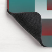 Aquamarine bordeauxfarbene Fenster Mousepad (Ecke)