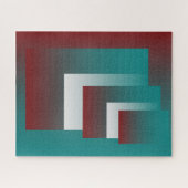 Aquamarine bordeauxfarbene Fenster Puzzle (Horizontal)