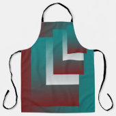 Aquamarine bordeauxfarbene Fenster Schürze (Vorderseite)