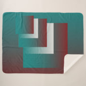 Aquamarine bordeauxfarbene Fenster Sherpadecke (Vorderseite (Horizontal))