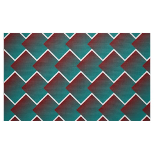 Aquamarine bordeauxfarbene Geometrie Stoff (Fat Quarter (45,7 x 55,9 cm))