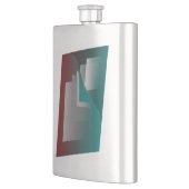 Aquamarine bordeauxfarbene Seiten Flachmann (Links)