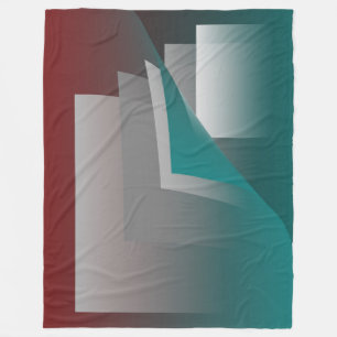 Aquamarine bordeauxfarbene Seiten Fleecedecke