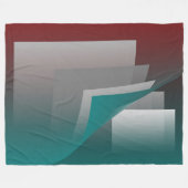 Aquamarine bordeauxfarbene Seiten Fleecedecke (Vorderseite (Horizontal))