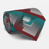 Aquamarine bordeauxfarbene Seiten Krawatte (Gerollt)