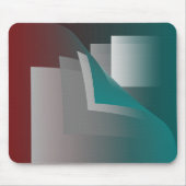 Aquamarine bordeauxfarbene Seiten Mousepad (Vorne)