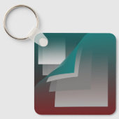 Aquamarine bordeauxfarbene Seiten Schlüsselanhänger (Vorderseite)