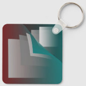 Aquamarine bordeauxfarbene Seiten Schlüsselanhänger (Rückseite)