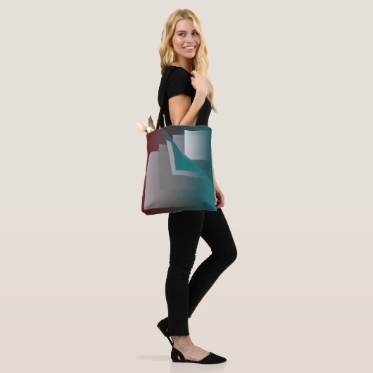Aquamarine bordeauxfarbene Seiten Tasche (Am Model)