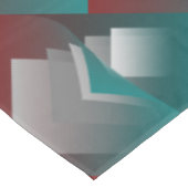 Aquamarine bordeauxfarbene Seiten Tischdecke (Schrägansicht)