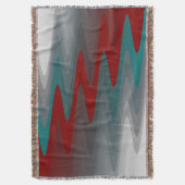 aquamarine bordeauxfarbene Wellen Decke (Vorderseite Vertikal)