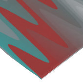 aquamarine bordeauxfarbene Wellen Großer Tischläufer (Ecke)