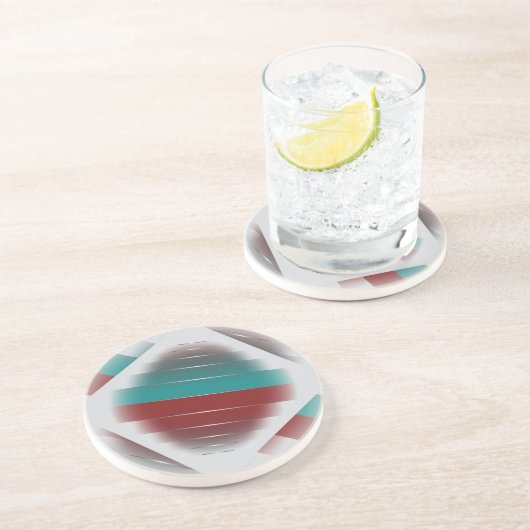 Aquamarine Bordeauxspinnerei Getränkeuntersetzer (Seite)