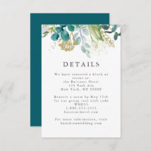 Aquamarine Botanische Moderne Elegante Hochzeitska