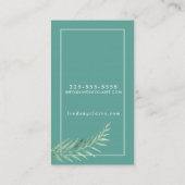 Aquamarine botanische Visitenkarten Visitenkarte (Rückseite)