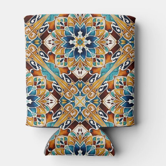 Aquamarine Brauntalkräfte von Talavera bridesmaier Dosenkühler (Rückseite)