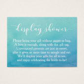 Aquamarine Brautparty-Geschenkkarte "Wasserfarbe o (Vorderseite)