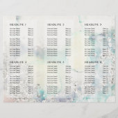 Aquamarine Broschüre mit silberfarbenem Glitzer (Rückseite)