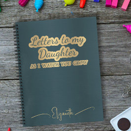 Aquamarine Buchstaben an meinen Dauerkämmerspeiche Notizblock