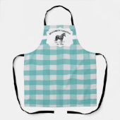 Aquamarine Buffalo Kariert Farm Horse Schürze (Vorderseite)