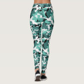 Aquamarine Camouflage Leggings (Rückseite)