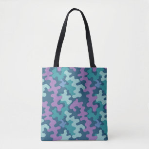 Aquamarine Camouflage Schultertasche Tasche