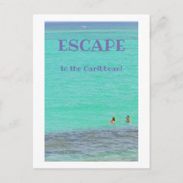 AQUAMARINE CARIBBEAN/ZWEI SNORKELER/ESCAPE TO CARI POSTKARTE