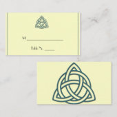 Aquamarine Celtic Knot Wedding Platzkarten (Vorne/Hinten)