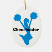 Aquamarine-Cheerleader-Verzierung Keramikornament (Hinten)