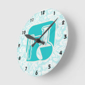 Aquamarine Chemie Runde Wanduhr (Winkel)