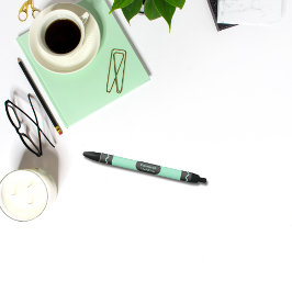 Aquamarine Color Crayon Wrap Monogram Kugelschreiber