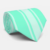 Aquamarine Color Stripe Funky Pattern Krawatte (Gerollt)