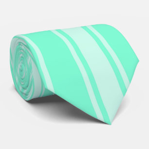 Aquamarine Color Stripe Funky Pattern Krawatte