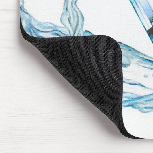 Aquamarine Core Gemstone Mousepad (Ecke)